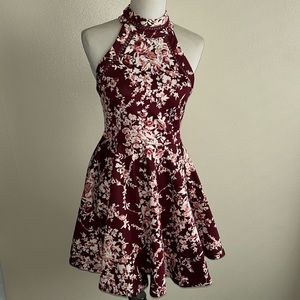 Floral halter neck dress